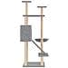 Albero Per Gatti Con Tiragraffi In Sisal Grigio Chiaro 153 Cm - Foto miniatura 2