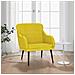 Poltrona Gialla 63x76x80 Cm Velluto - Foto miniatura 1