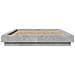 Giroletto Luci Led Grigio Cemento 140x190 Cm Legno Multistrato - Foto miniatura 4