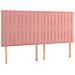 Testiera 4 Pz Rosa 90x5x78/88 Cm In Velluto - Foto miniatura 2