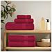 Asciugamani Da Bagno 2pz Bordeaux 100x150cm 360g /m 100% Cotone - Foto miniatura 3