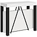 Consolle allungabile 90x40/300 cm Tiris bianco frassino telaio antracite - Foto miniatura 1