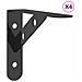 Staffe Per Mensola 4 Pz 15x2,5x11,5 Cm In Acciaio Inox Nero - Foto miniatura 2