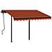 Lusso Casadino -  Tenda Da Sole Retrattile Automatica 3x2,5 M Arancio Marrone - Foto miniatura 2