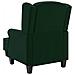 Poltrona Con Poggiapiedi Verde Scuro In Tessuto - Foto miniatura 4