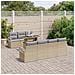 Set di Divani da Giardino da 8 Pezzi con Cuscini Beig in Rattan Poliestere, Divano da Giardino a 2 Posti con Cuscini Beige in Rattan Poliestere - Foto miniatura 3