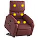 Poltrona Alzapersone Massaggi Reclinabile Rosso Vino Similpelle - Foto miniatura 3