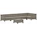 Set Divani da Giardino 7 pz con Cuscini in Polyrattan Grigio - Foto miniatura 4
