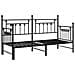 Letto a giorno con lettino estraibile Nero 75x190 cm Acciaio - Foto miniatura 3