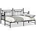 Letto a giorno con lettino estraibile Nero 75x190 cm Acciaio - Foto miniatura 4