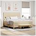 Letto Box Spring con Materasso e Panchina Crema 180x200 cm Tessuto - Foto miniatura 2