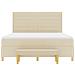 Letto Box Spring con Materasso e Panchina Crema 180x200 cm Tessuto - Foto miniatura 9