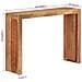 Tavolo Consolle 110x30x76 cm in Legno Massello di Acacia - Foto miniatura 7