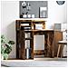 Scrivania con Storage in Rovere Affumicato 90x48x101.5 cm Legno Ingegnerizzato - Foto miniatura 2