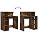 Scrivania con Storage in Rovere Affumicato 90x48x101.5 cm Legno Ingegnerizzato - Foto miniatura 8