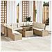 Set Divano da Giardino 10 pcs Beige Poly Rattan - Foto miniatura 2