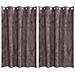 Tenda con tende 2 pcs Marrone 175 x 140 cm Velluto - Foto miniatura 1