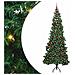 Albero di Natale Artificiale Angolare con 300 LED Verde 240 cm - Foto miniatura 1