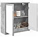 Mobiletto per specchio da bagno Grigio cemento 60 x 20 x 60 cm - Foto miniatura 3