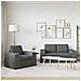 Divano 2 pcs Grigio scuro 182 x 80 x 82 cm Tessuto - Foto miniatura 3