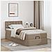 Letto Pouf con Materasso Cappucino 80x200 cm Similpelle - Foto miniatura 3