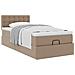 Letto Pouf con Materasso Cappucino 80x200 cm Similpelle - Foto miniatura 5
