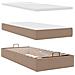 Letto Pouf con Materasso Cappucino 80x200 cm Similpelle - Foto miniatura 8