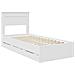Struttura del letto Bianco 100 x 200 cm Legno Ingegnerizzato - Foto miniatura 4