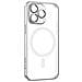 Cover per iPhone 15 Pro Max - TPU+PC, Argento, Antiurto - Foto miniatura 1