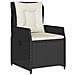 Set da Pranzo per Giardino 9 pcs Nero polyrattan - Foto miniatura 6