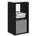 Comodino con cassetto 2 pcs Rovere Nero 25,5 x 22 x 49,5 cm - Foto miniatura 3