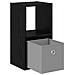Comodino con cassetto 2 pcs Rovere Nero 25,5 x 22 x 49,5 cm - Foto miniatura 5