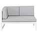 Divano Angolare Da Giardino Con Tavolino In Alluminio Bianco Castella - Foto miniatura 26
