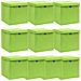 Scatole Portaoggetti con Coperchi 10pz Verdi 32x32x32cm Tessuto - Foto miniatura 1