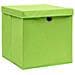 Scatole Portaoggetti con Coperchi 10pz Verdi 32x32x32cm Tessuto - Foto miniatura 3