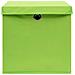 Scatole Portaoggetti con Coperchi 10pz Verdi 32x32x32cm Tessuto - Foto miniatura 5