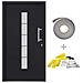 Porta D'ingresso In Alluminio E Pvc Antracite 100x210 Cm - Foto miniatura 2