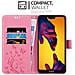 Custodia Compatibile Con Huawei P20 Lite In Rosa Fiore - Coperchio Protettivo In Design Floreale Con Chiusura Magnetica, Funzione Stand E Slot Per Carte - Foto miniatura 3