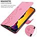 Custodia Compatibile Con Huawei P20 Lite In Rosa Fiore - Coperchio Protettivo In Design Floreale Con Chiusura Magnetica, Funzione Stand E Slot Per Carte - Foto miniatura 5