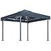 Gazebo Con Stringa Di Luci Led 300x300 Cm Antracite Alluminio - Foto miniatura 2