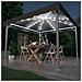 Gazebo Con Stringa Di Luci Led 300x300 Cm Antracite Alluminio - Foto miniatura 1