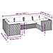 Set Divani Da Giardino 6 Pz Con Cuscini In Polyrattan Marrone - Foto miniatura 2