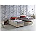 Letto Singolo Asia, Letto Contenitore Con Rivestimento In Tessuto, 100% Made In Italy, Apertura Frontale, Adatto Per Materasso Cm 80x190, Beige - Foto miniatura 1