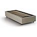 Letto Singolo Asia, Letto Contenitore Con Rivestimento In Tessuto, 100% Made In Italy, Apertura Frontale, Adatto Per Materasso Cm 80x190, Beige - Foto miniatura 3