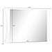 Specchio Diego, Specchio Da Bagno, 100% Made In Italy, Cm 110x2h60, Bianco Lucido - Foto miniatura 3