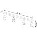 Lampada Da Soffitto Nero 4 Nero /oro Sl. 1072 - Moderno Lampade Da Soffitto Oro Nero 18x81x5 Cm - Foto miniatura 4