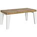 Tavolo Allungabile 90x180/440 Cm Naxy Mix Piano Bianco Frassino - Gambe Noce - Quercia Natura /bianco Frassino - Foto miniatura 6