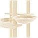 Albero Per Gatti Con Tiragraffi In Sisal Crema 133 Cm - Foto miniatura 5