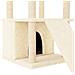 Albero Per Gatti Con Tiragraffi In Sisal Crema 133 Cm - Foto miniatura 6