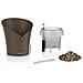 Fioriera ORCHIDEA ALL-IN-ONE Diametro 18 cm Tortora - Foto miniatura 2